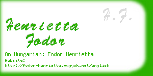 henrietta fodor business card